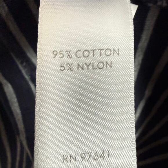 J. JILL Women's PLUS 3X Striped Button Sweater Blazer Jacket Navy Blue Gray - Picture 11 of 16